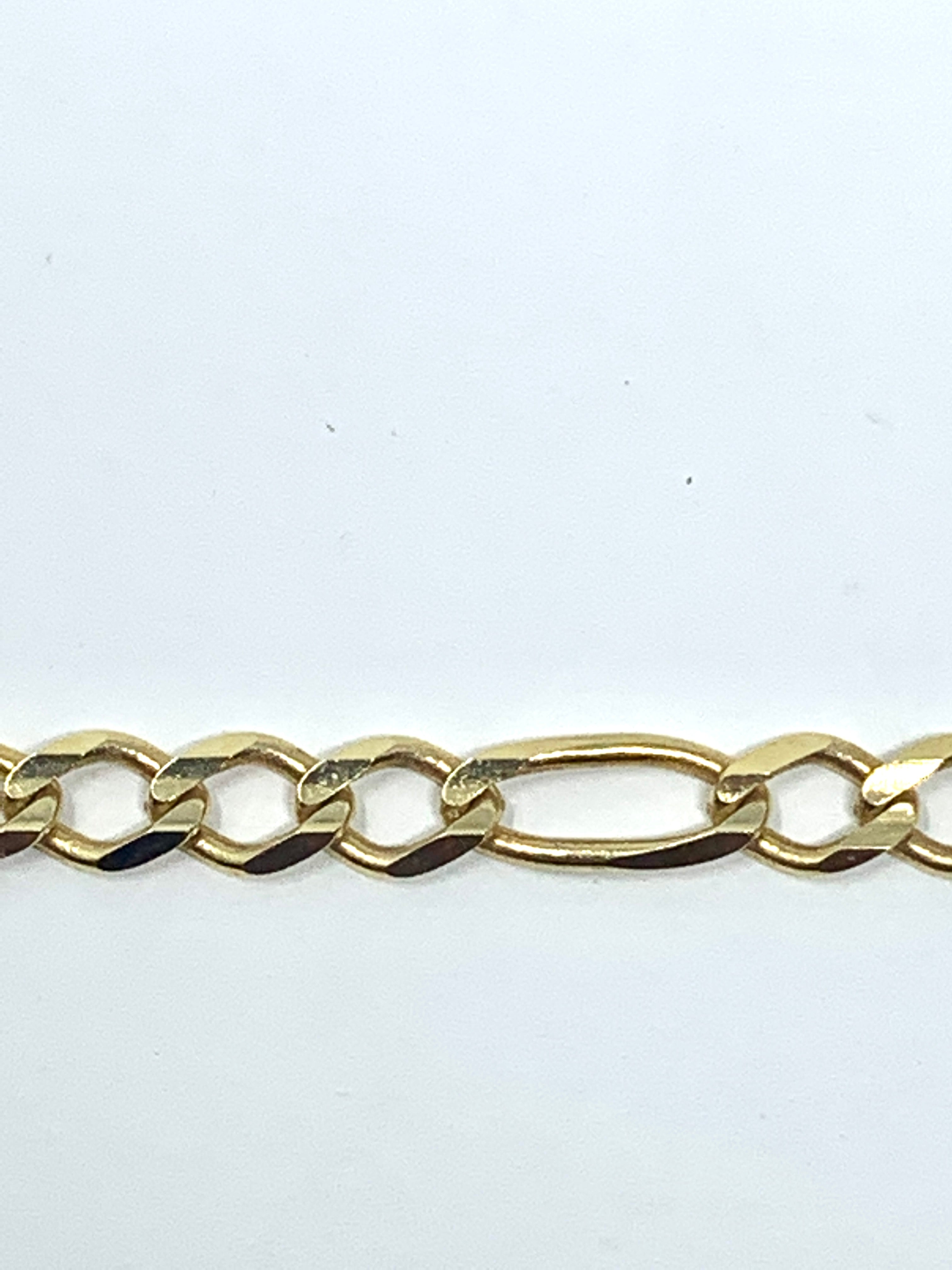 14K 2.5mm Figaro Bracelet