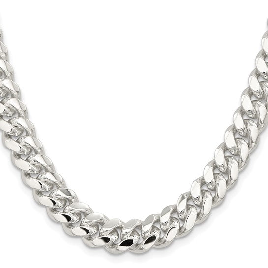 10.7mm 925 Sterling Silver Solid Miami Cuban Chain