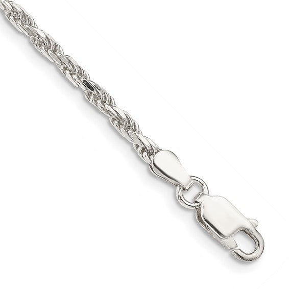 2.5mm 925 Sterling Silver Rope Bracelets