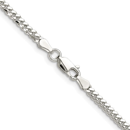 2.9mm 925 Sterling Silver Solid Miami Cuban Chain