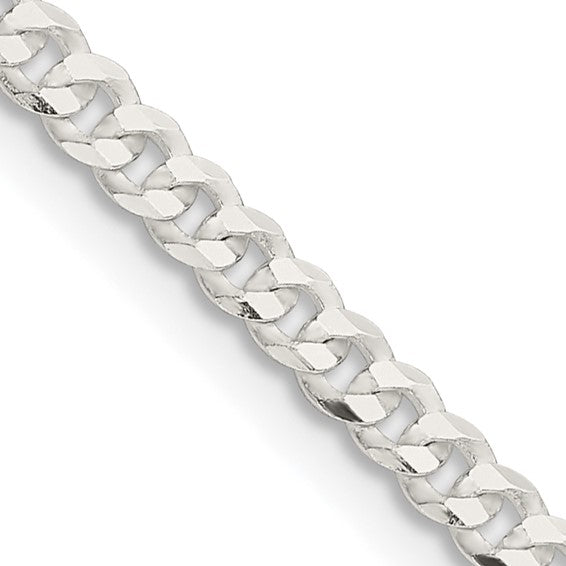 3.15mm 925 Sterling Silver Solid Curb Link Chain