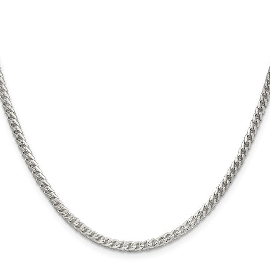 3.1mm 925 Sterling Silver Diamond Cut Solid Franco Chain