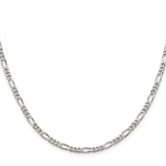 3.5mm 925 Sterling Silver Solid Figaro Chain