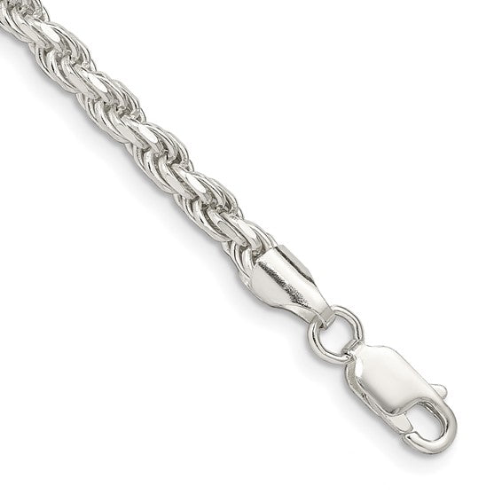 3.75mm 925 Sterling Silver Rope Bracelets