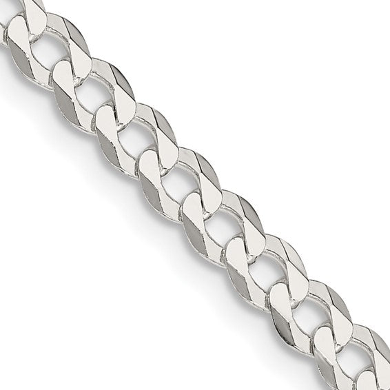 4.7mm 925 Sterling Silver Solid Curb Link Chain