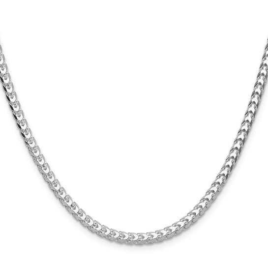 4mm 925 Sterling Silver Diamond Cut Solid Franco Chain