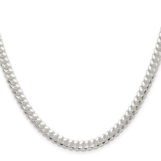 5.7mm 925 Sterling Silver Solid Miami Cuban Chain