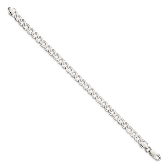 6.8mm Sterling Silver Solid Curb/Cuban Bracelet