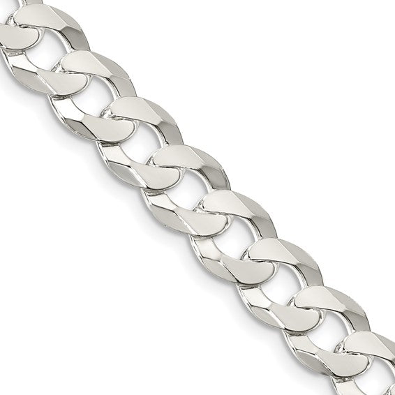 8.5mm 925 Sterling Silver Solid Curb Link Chain