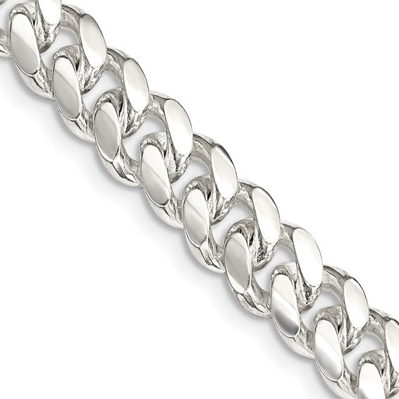 7.8mm 925 Sterling Silver Solid Miami Cuban Chain