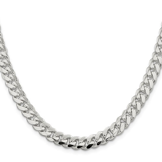 9mm 925 Sterling Silver Solid Miami Cuban Chain