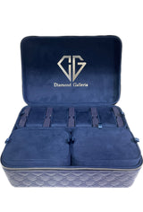 Diamond Galleria Suede WORLD TRAVELER JEWELRY CASE - 3 Tier