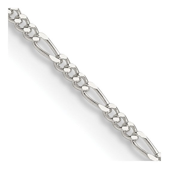 1.2mm 925 Sterling Silver Solid figro Chain