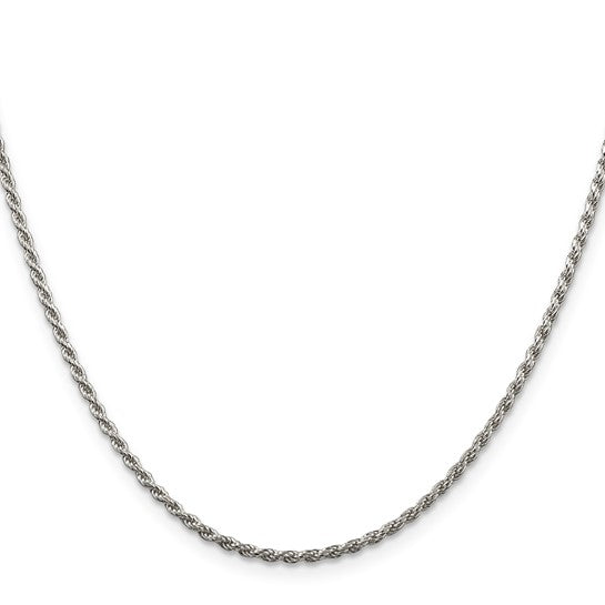 1.2mm 925 Sterling Silver Solid Diamond Cut Rope Chain