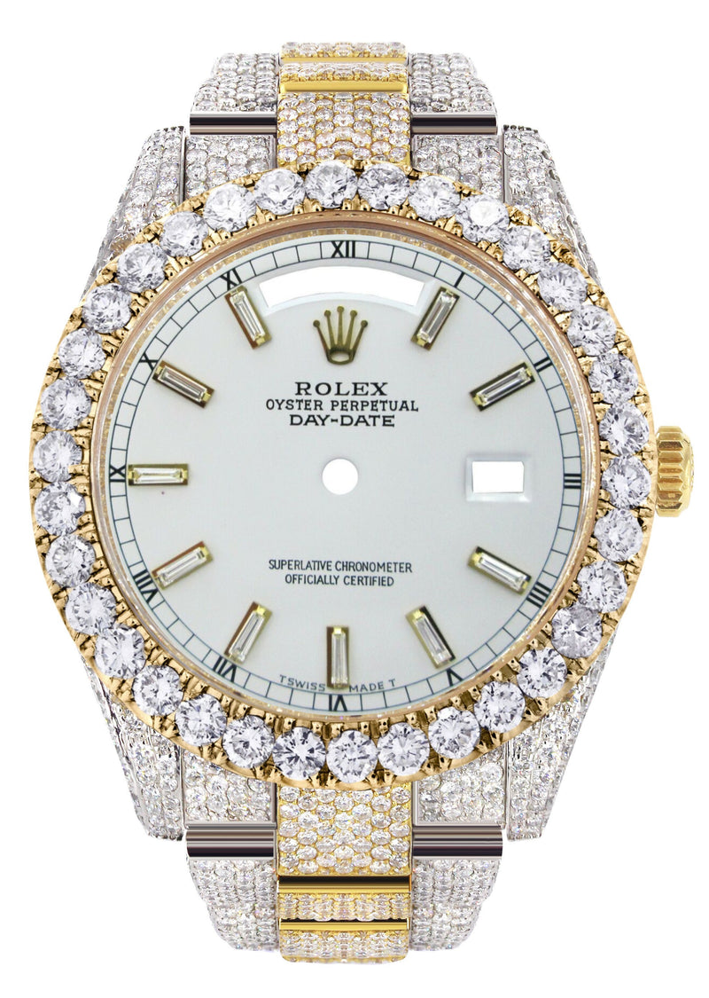 [Customizable] Pre-Owned Iced Out Rolex Datejust 41mm Two Tone 11 Carat