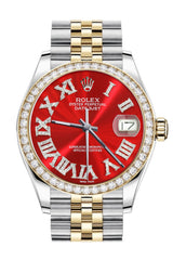 [Personalizable] Rolex Datejust de segunda mano 36 mm Bisel de diamantes de dos tonos 3 quilates