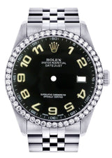 [Customizable] Pre-Owned Rolex Datejust 36mm Stainless Steel Diamond Bezel 3 Carat