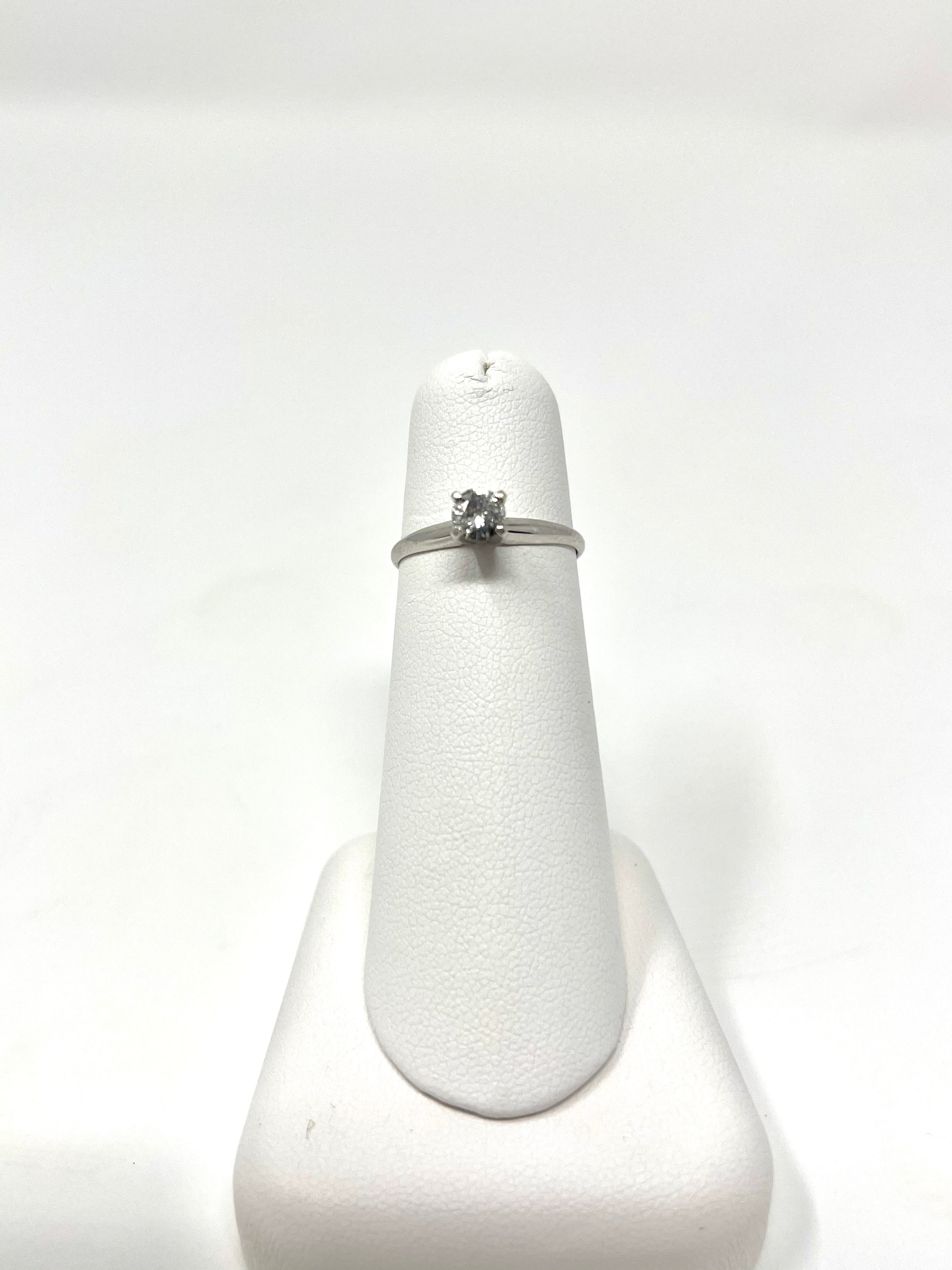 14K White Gold Solitaire 1 Cttw Diamond Bridal Wedding Engagement Ring