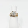  10K Rose Gold Princess Square Diamond Cluster Bridal Ring 1CT