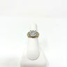 10K Yellow Gold Diamond Cluster Bridal Wedding Ring