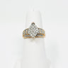 10K gold marquise diamond bridal set engagement wedding ring 1