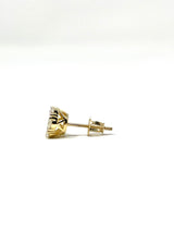 14K Yellow Gold Flower 0.50 Cttw Diamond Earring