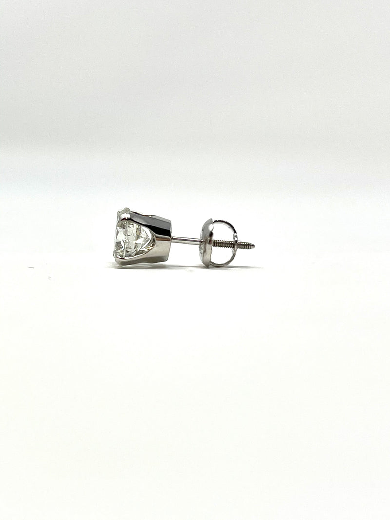 14K White Gold Solitaire 0.33 Cttw Diamond Earring