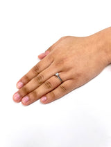 14K White Gold Solitaire 0.5 Cttw Diamond Bridal Wedding Engagement Ring