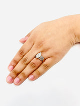 10K Rose Gold Marquise Diamond Cluster Bridal Wedding Engagement Ring 2