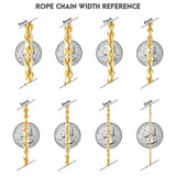 10K 10mm Semi-Solid Diamond Cut Rope Chain