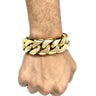 14K 24mm Gold Solid Miami Cuban Bracelet 