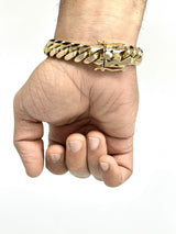 10K 15mm Solid Miami Cuban Bracelet