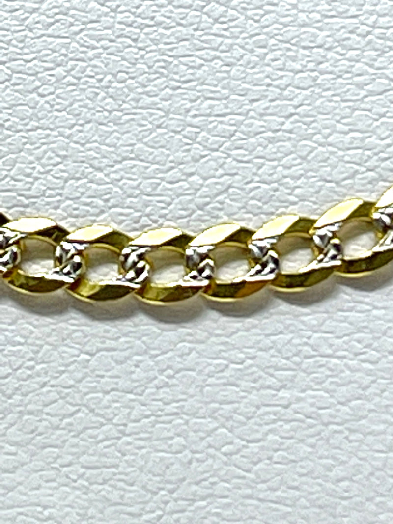 10K 5.5mm Diamond Cut Solid Curb Chain