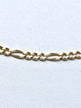 14K 2.5mm Semi-Solid Figaro Chain