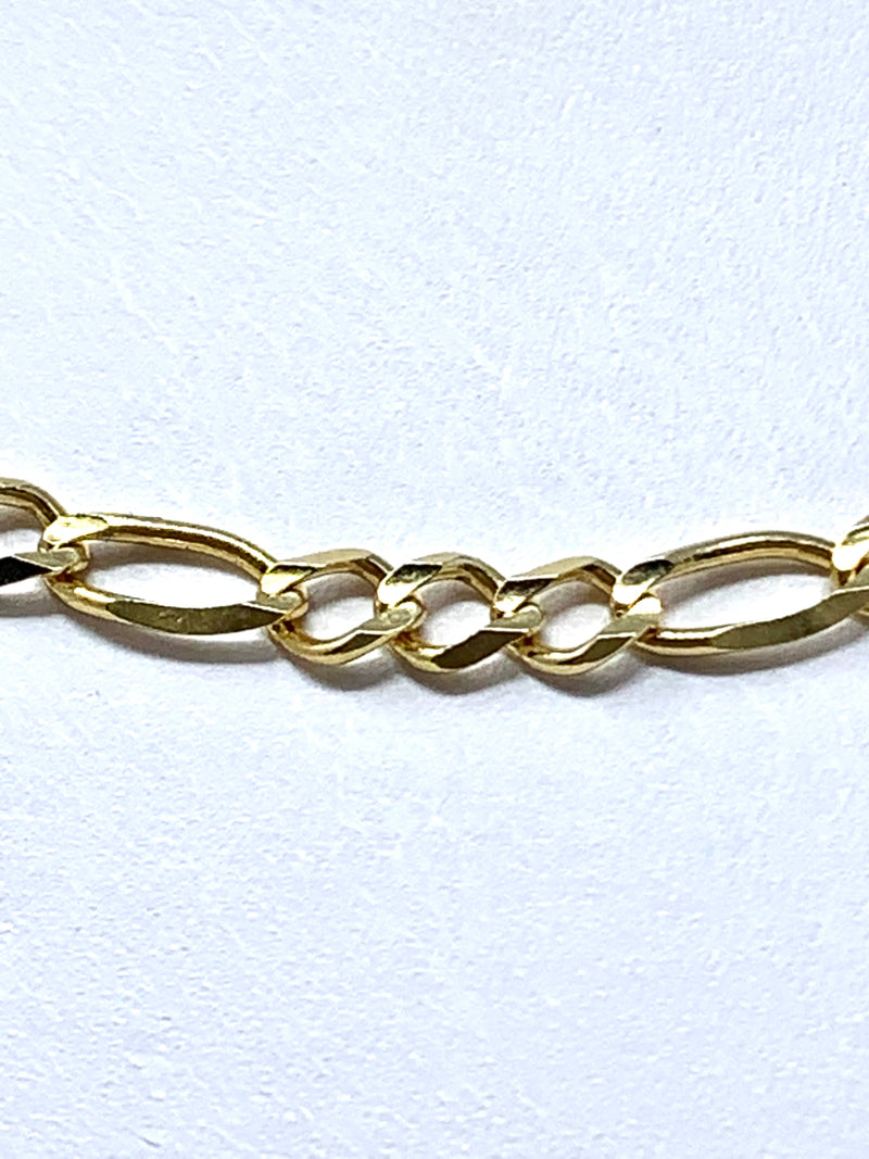 14K 5.5mm Solid Figaro Chain
