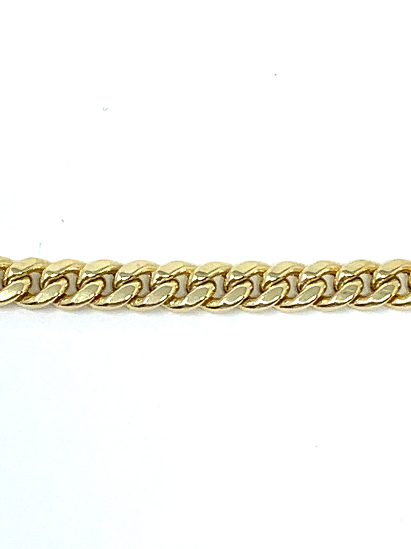 5mm Miami Cuban Bracelet 7 inch / Yellow Gold / 14K