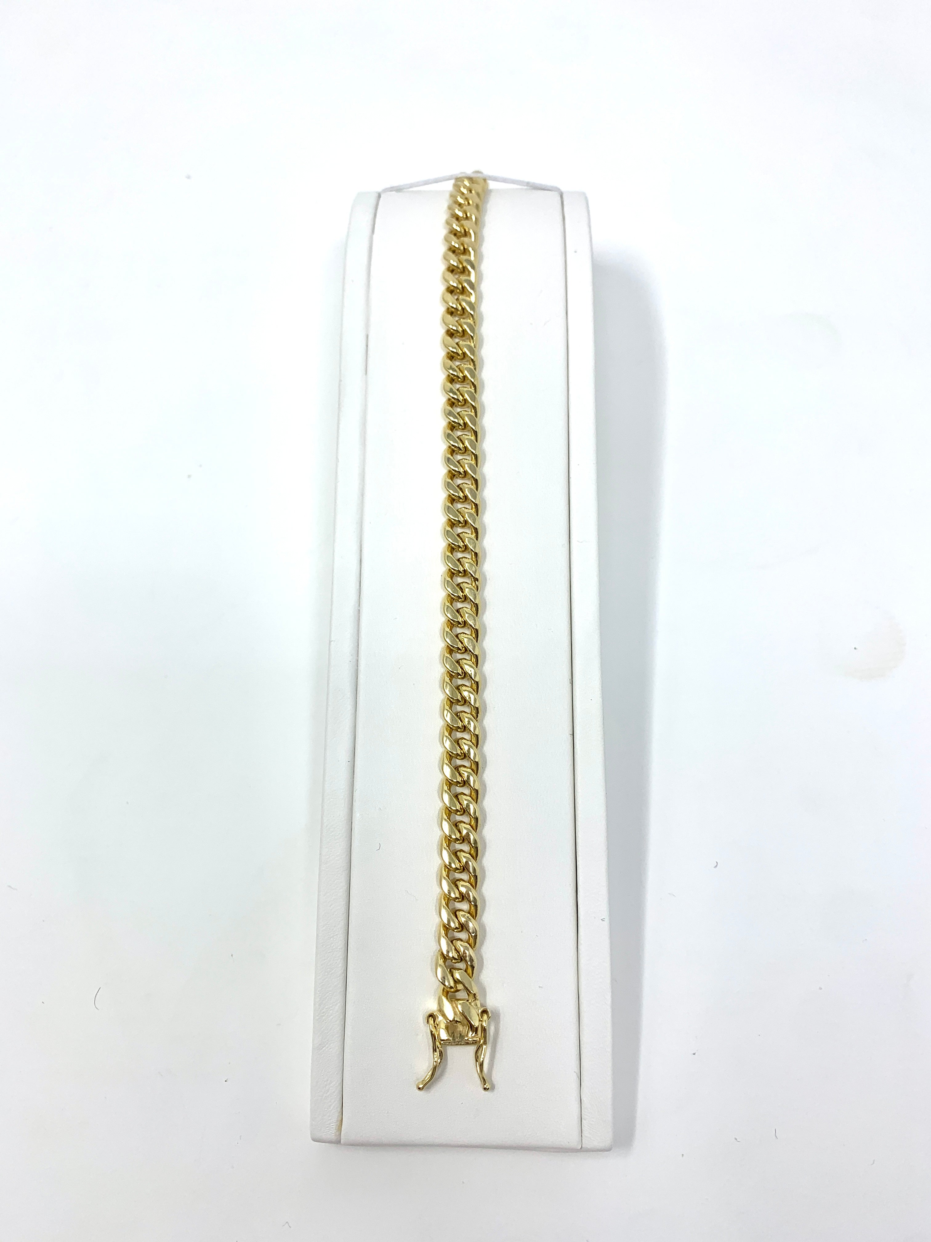 14K Semi-Solid Miami Cuban Bracelet - Main Image