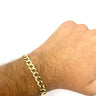 10K 7MM Solid Curb Link Bracelet | Bold Gold Jewelry