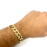 10K 14MM Solid Curb Link Bracelet | Bold Gold Jewelry