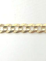 10K 3.5mm Solid Curb Link Bracelet