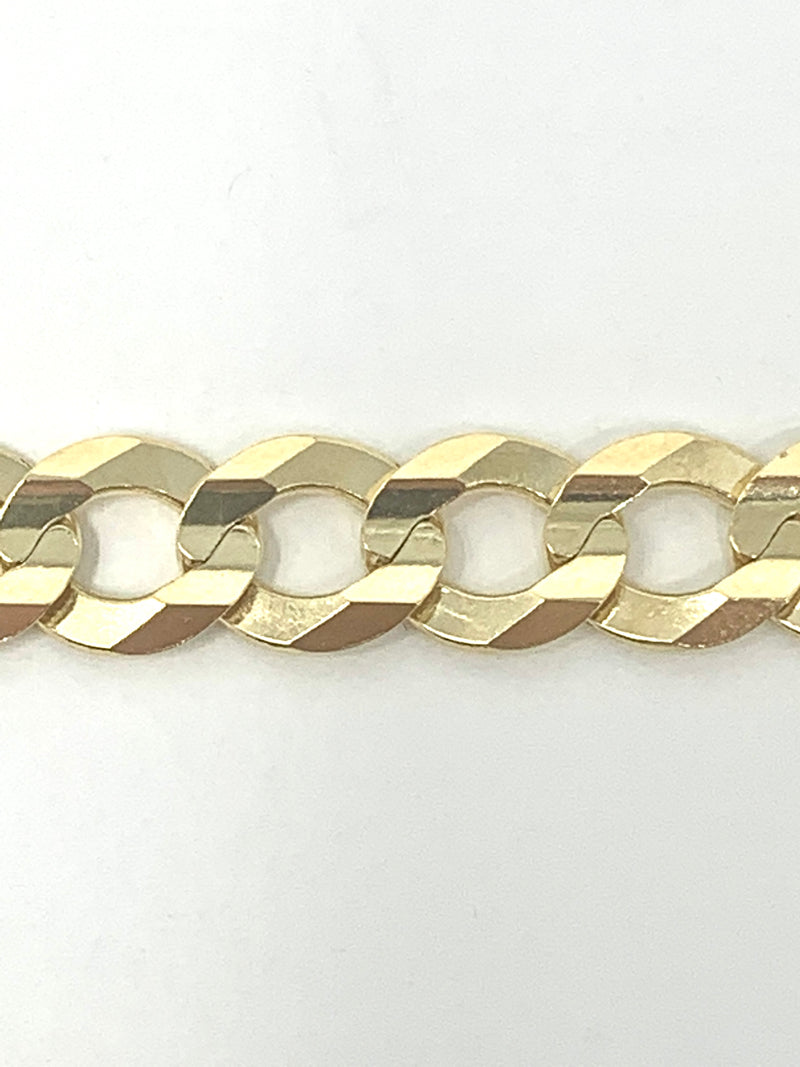 14K 7.5mm Semi-Solid Curb Link Bracelet