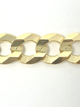 14K 12mm Solid Curb Link Bracelet