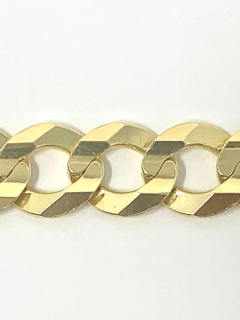 14K 14mm Solid Curb Link Bracelet