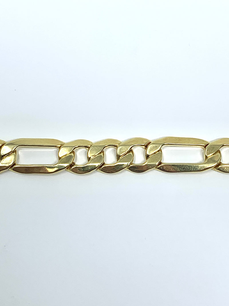 10K 12mm Figaro Bracelet