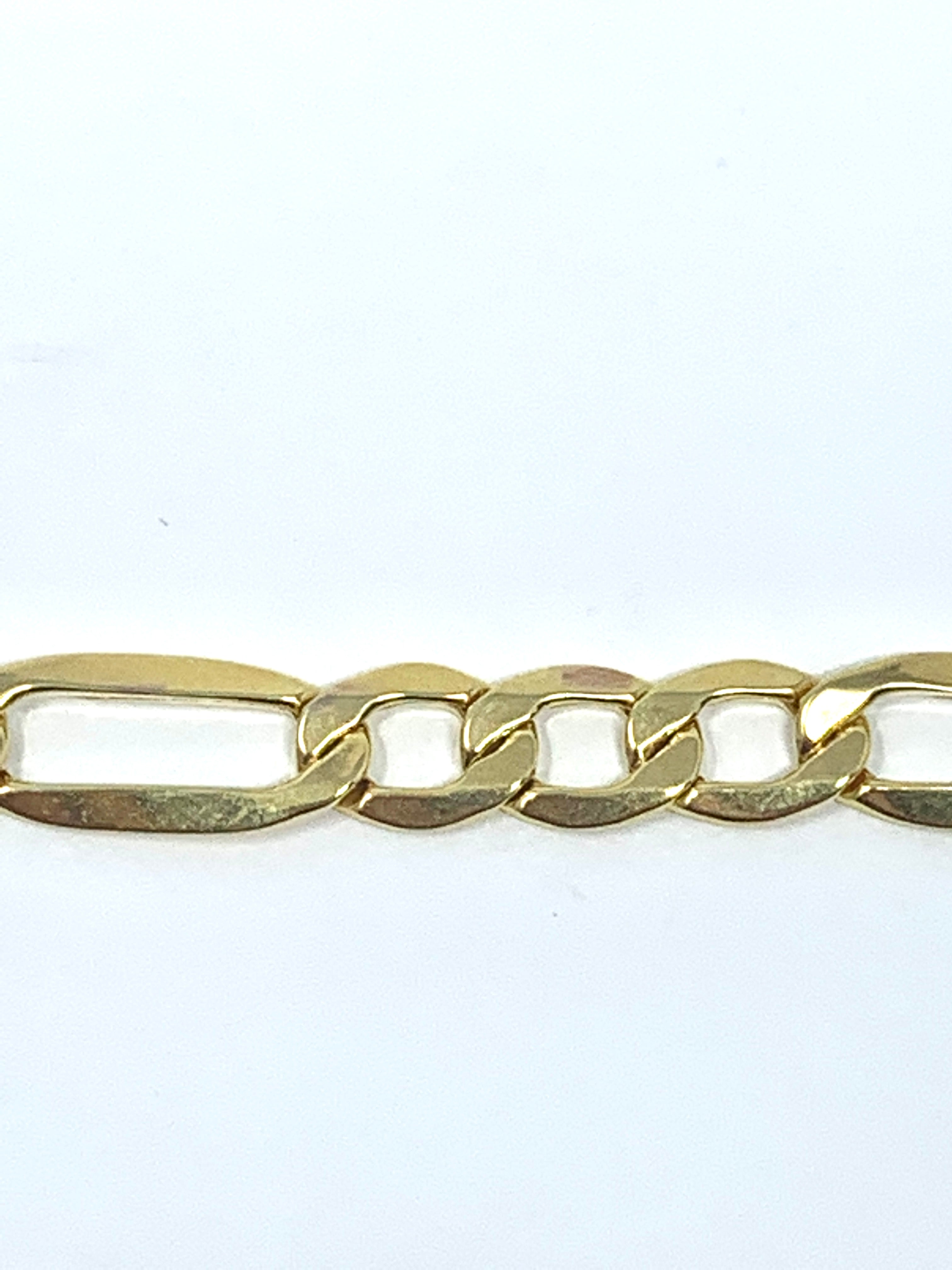 14K 6.5mm Figaro Bracelet