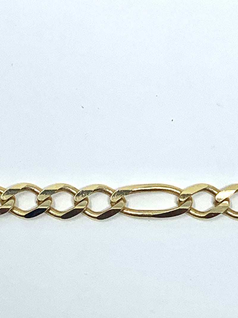 10K 2mm Figaro Bracelet