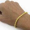 10K 15mm Solid Rope Bracelet | Bold and Brilliant Statement Piece